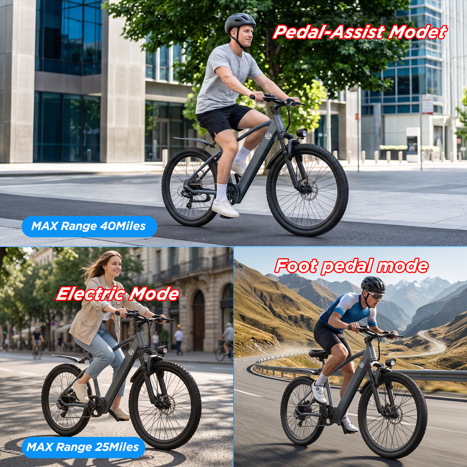 L24 Electric Bike 1000W 22Mph
