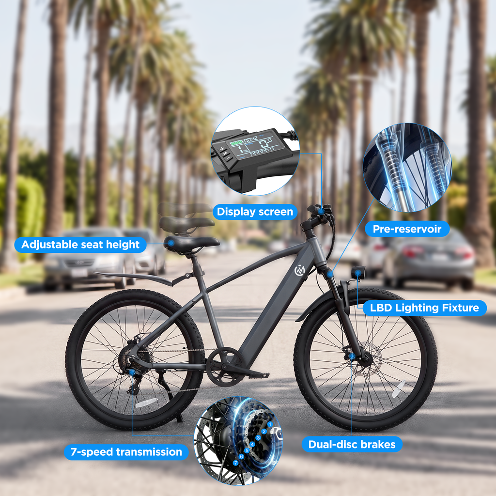 L24 Electric Bike 1000W 22Mph