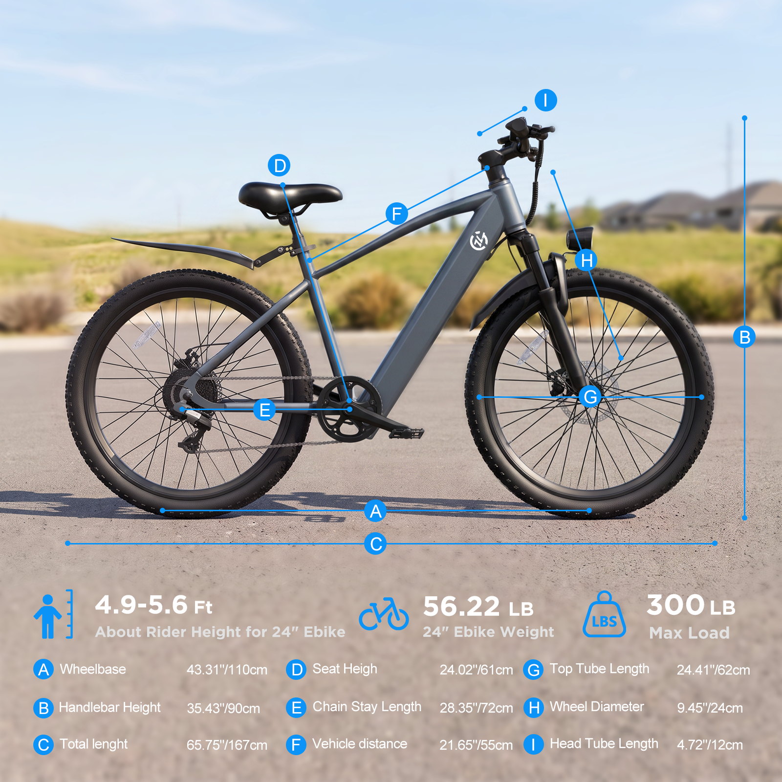 L24 Electric Bike 1000W 22Mph