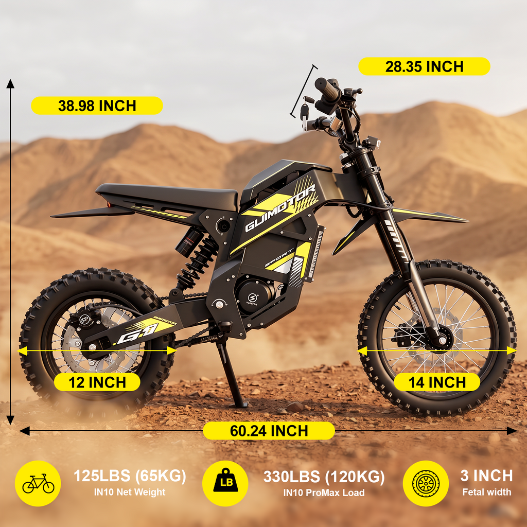 G1 Electric Dirt Bike 3000W 40Mph Emoto