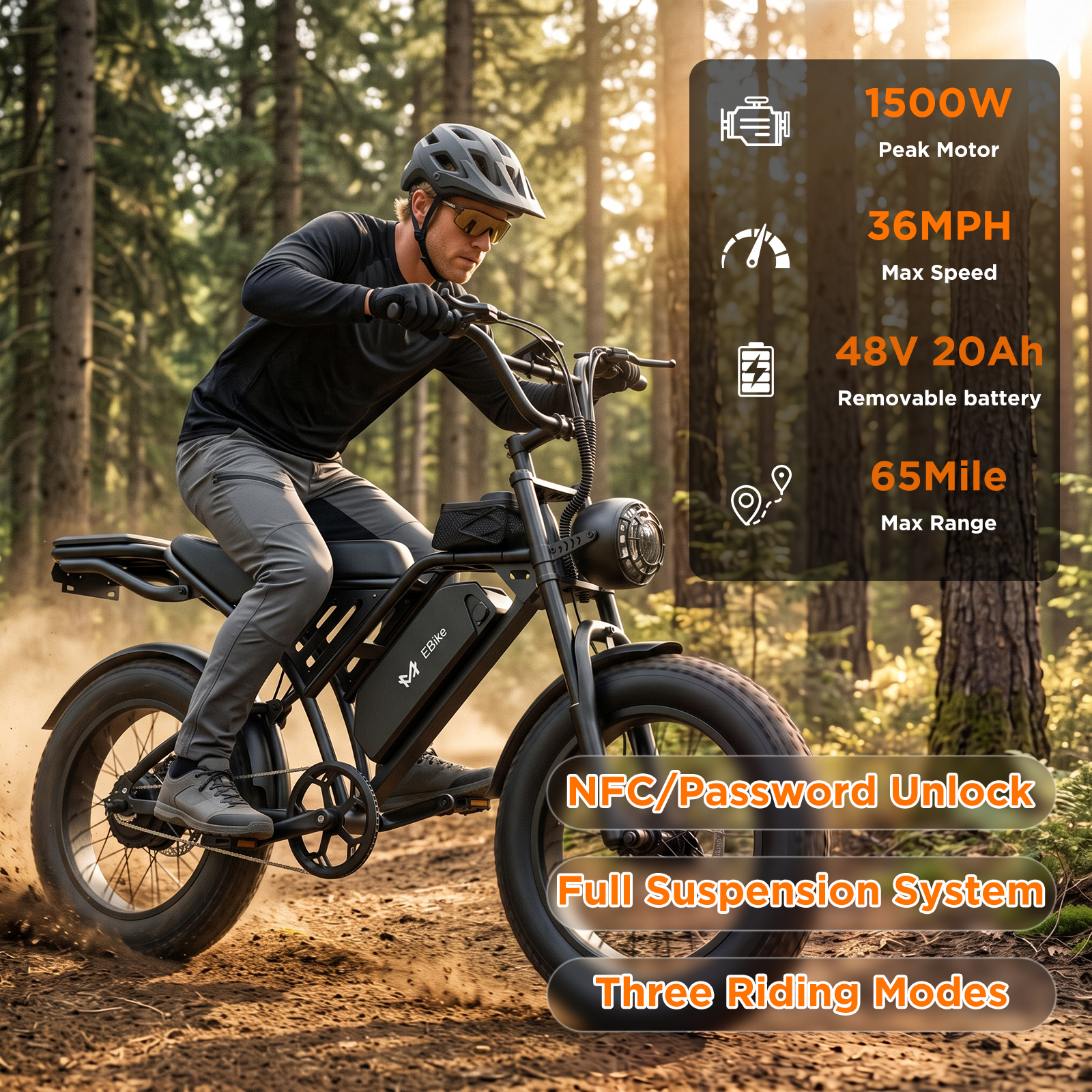 MY20 Electric Mountain Bike 1500W